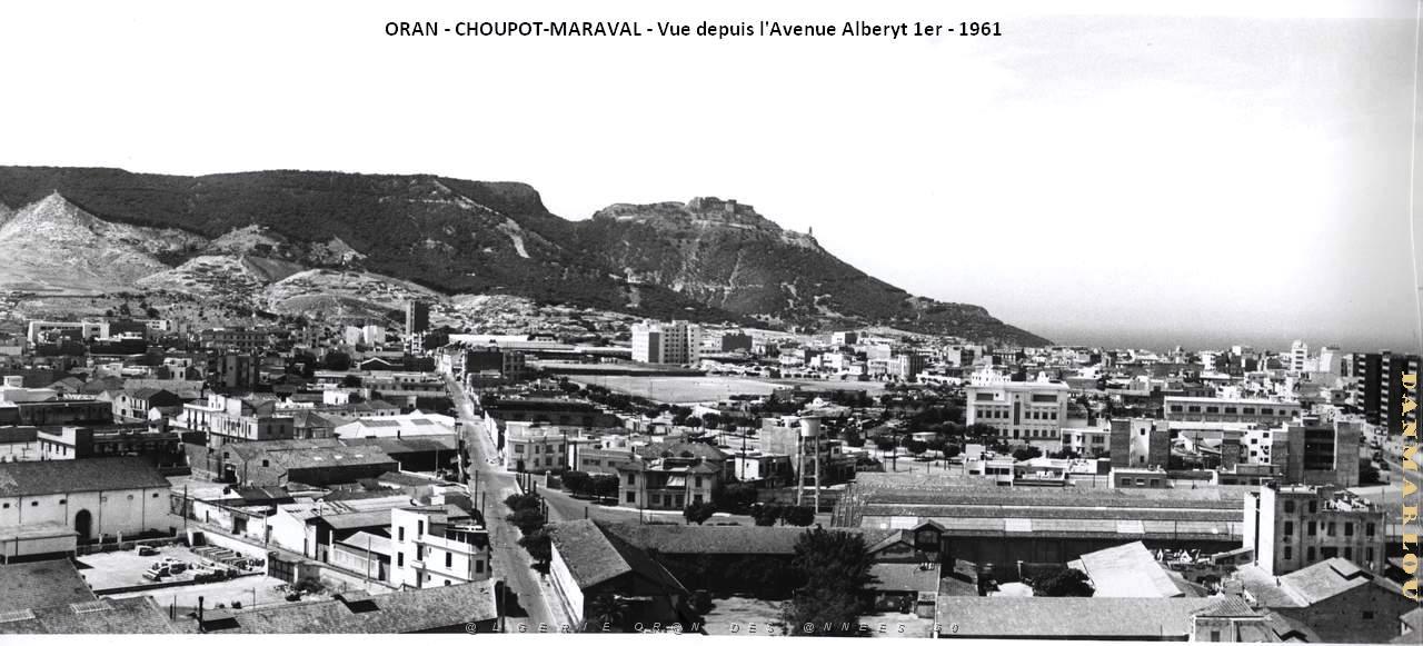 Oran - Choupot-Maraval - Vue depuis Avenue Albert 1er - 1961.jpg